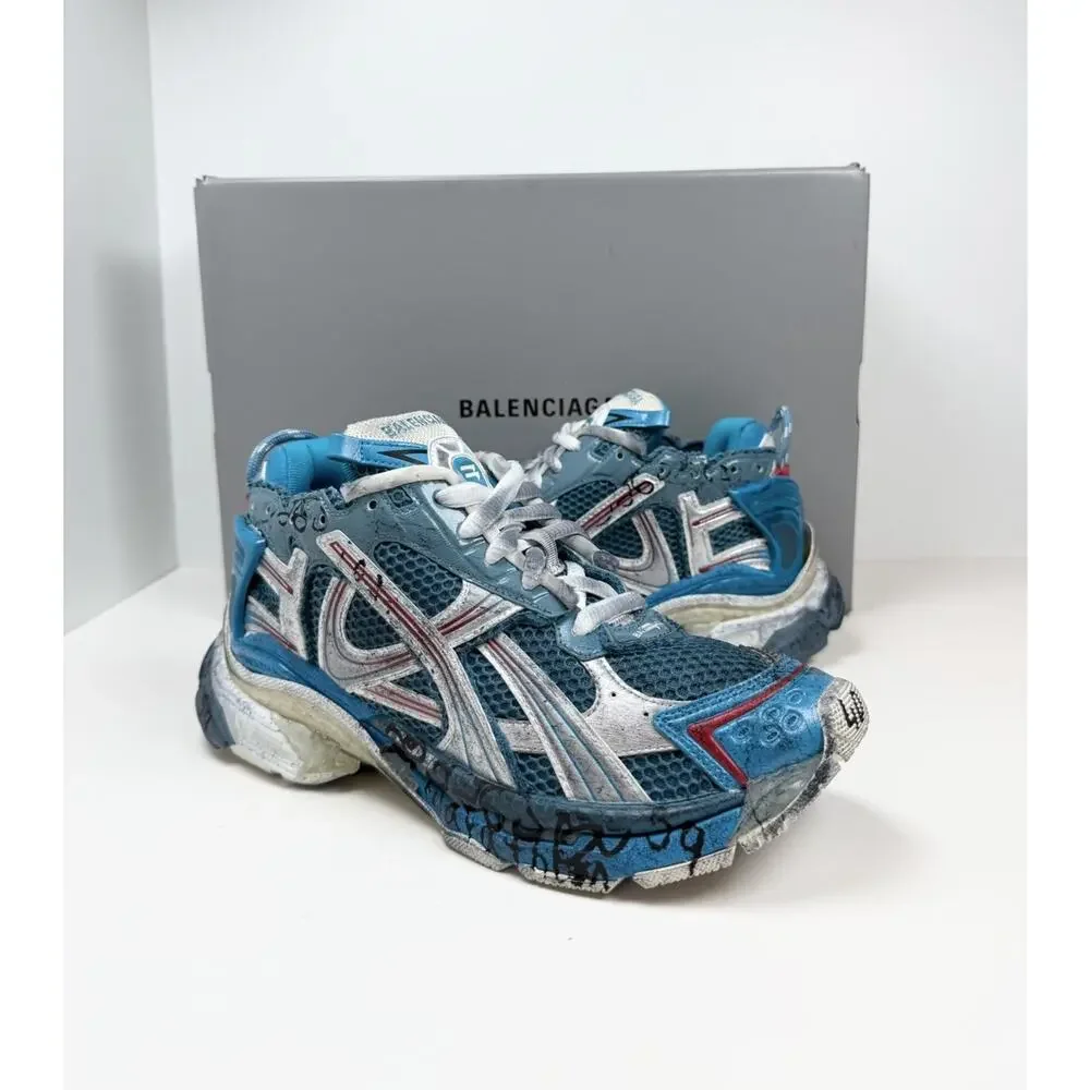 Size 40EU/7US - Balenciaga Runner Marathon Blue Unreleased💙 NEW/RETAIL $1.4K! - Picture 2 of 11